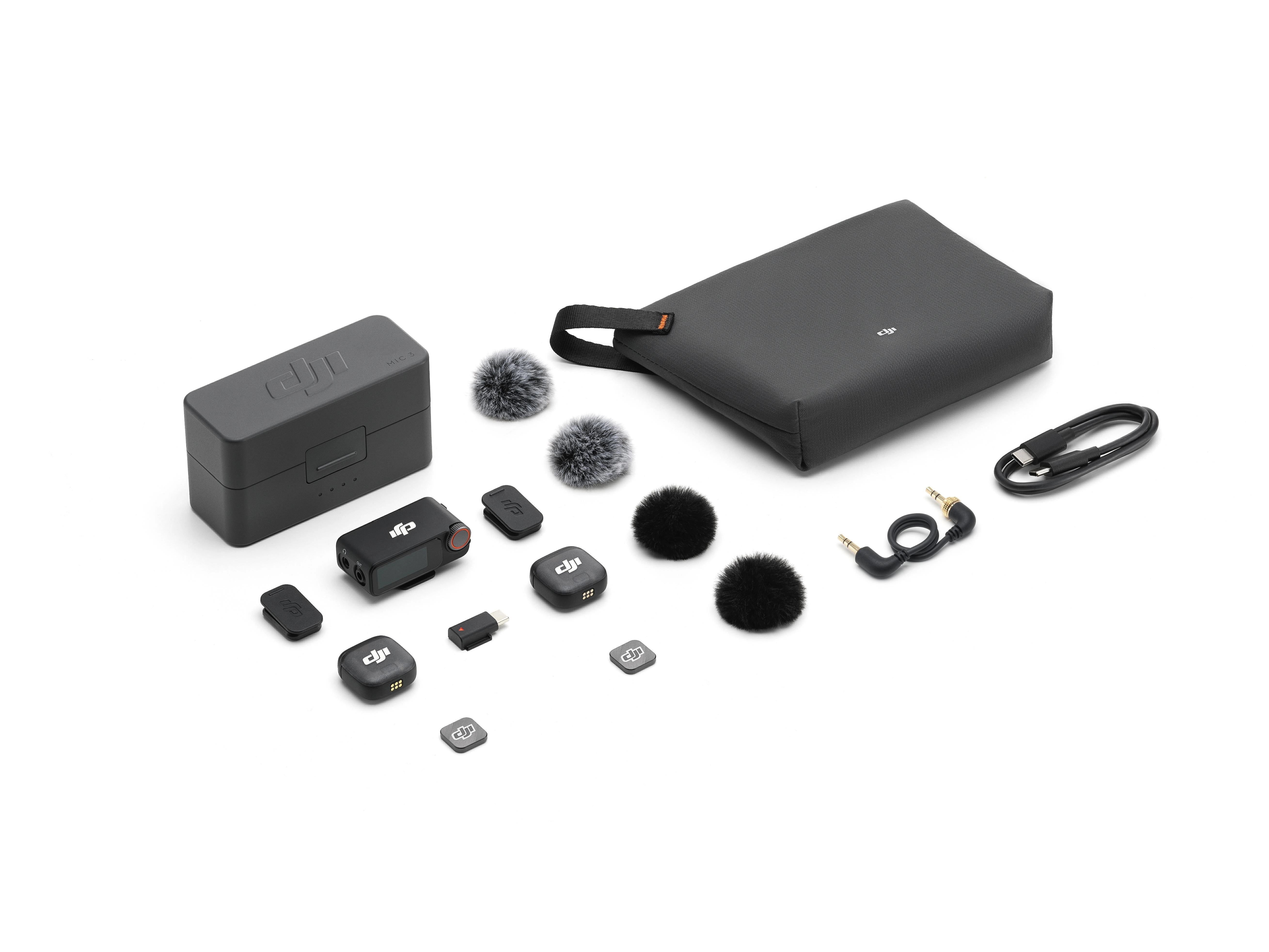 DJI Mic 3 (2 TX + 1 RX) Miktofon Seti
