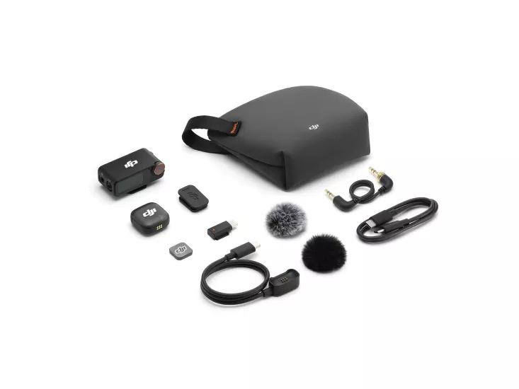 DJI MIC 3 (1 TX - 1 RX) Miktofon Seti