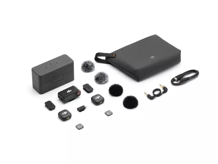 DJI Mic 3 (2 TX + 1 RX) Miktofon Seti